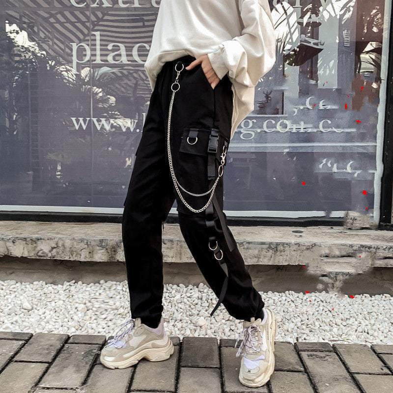 Women Punk Pockets Cargo Pant