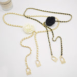 Women Camellia Woven Waist Chain