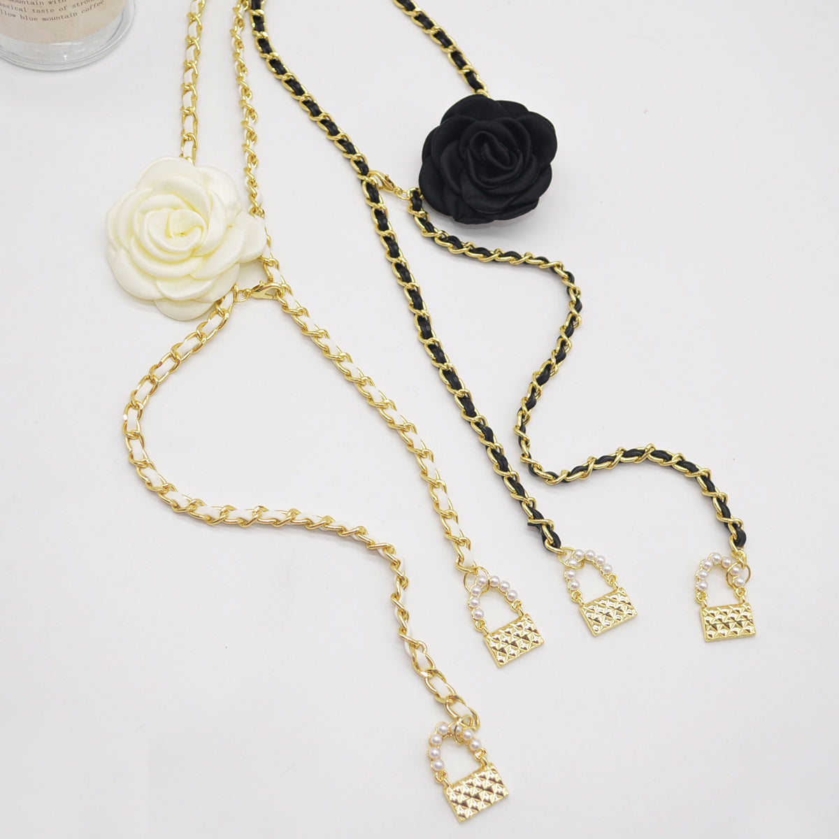 Women Camellia Woven Waist Chain