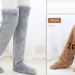 Over Knee High Fuzzy Long Socks Winter Warm Cold Leg Knee Joint Cold-proof Stockings Home Floor Sleeping Socks