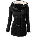 Women warm winter fur collar jackets