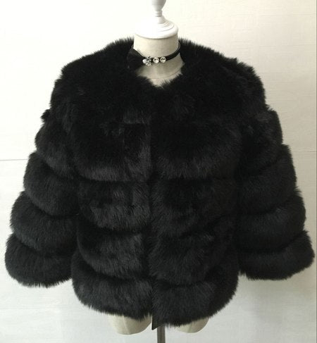 Women Winter Fashion FAUX Fur Coat