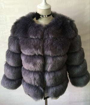 Women Winter Fashion FAUX Fur Coat