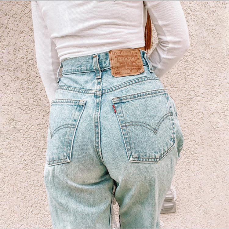 Ripped Fashionable Casual Denim Pant