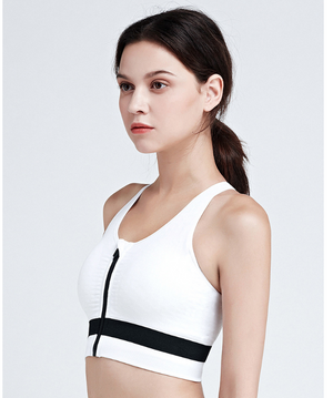 Women Zipper Sports Bra