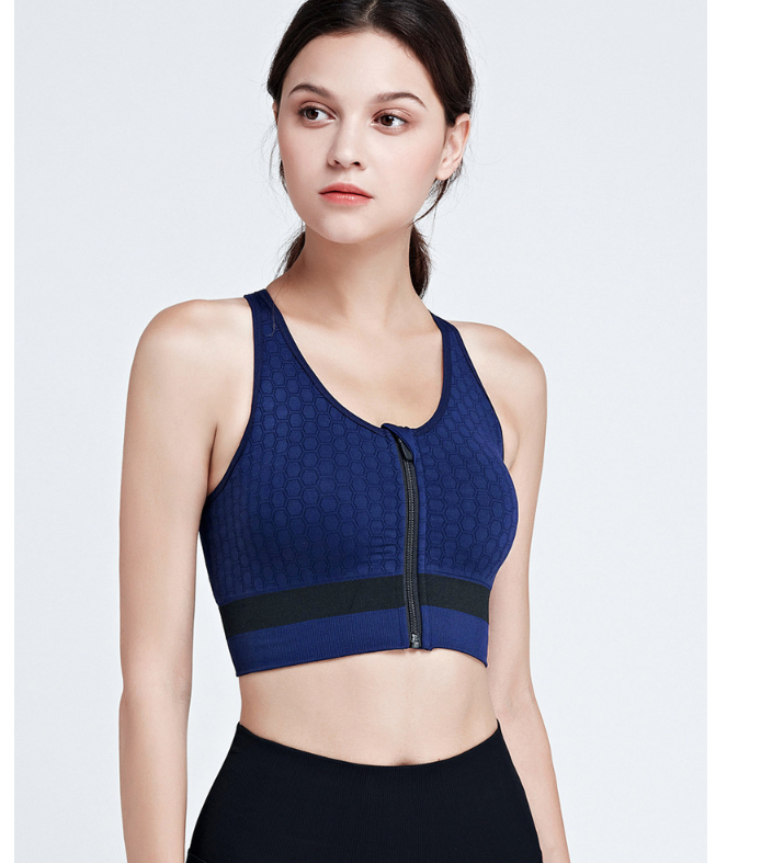 Women Zipper Sports Bra