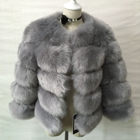 Women Winter Fashion FAUX Fur Coat