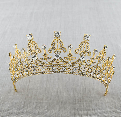 Luxury Crystal AB Bridal Crown Tiara