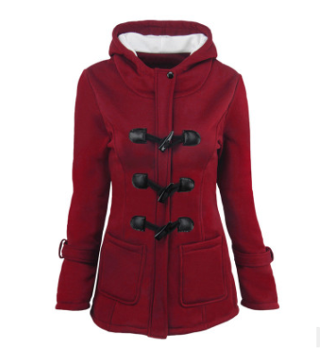 Women warm winter fur collar jackets