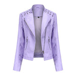 Women's Slim Thin Leather Short Jacket