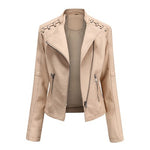 Women's Slim Thin Leather Short Jacket