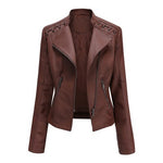 Women's Slim Thin Leather Short Jacket