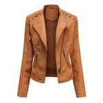 Women's Slim Thin Leather Short Jacket