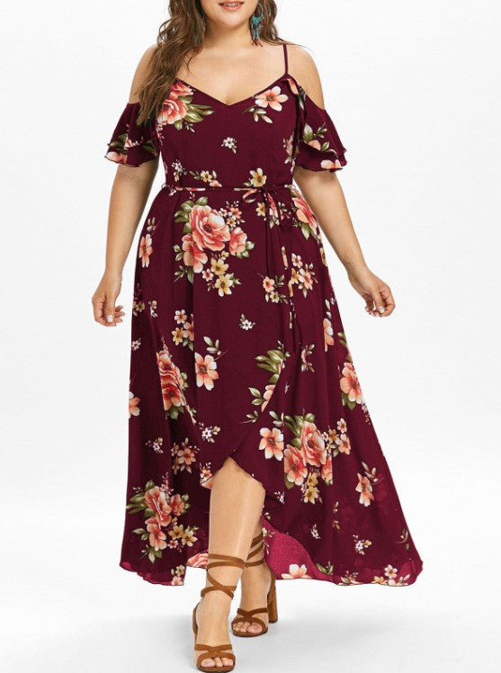 Fat Women Loose Beach Long Dress Skirt