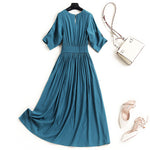 High Waist Deep V-neck Temperament Dress