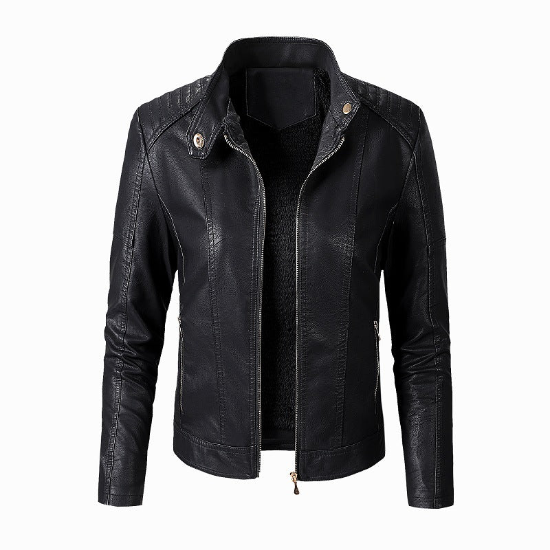 Women's Leather Plus Velvet Jacket