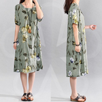 Bohemian Summer Print Loose Floral Dress