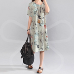 Bohemian Summer Print Loose Floral Dress