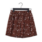 Floral chiffon plus size polka dot shorts