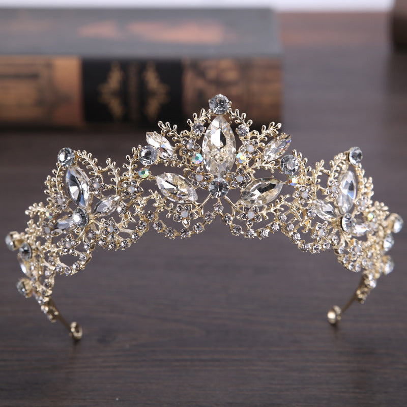 Luxury Crystal AB Bridal Crown Tiara