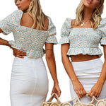 Slim halter short-sleeved women's shirts