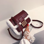 Women Winter Lamb Hair Texture Small Bag