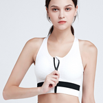 Women Zipper Sports Bra