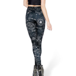 Women Black Skeleton Sexy Leggings