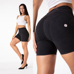 Women's Black Jeans Melody Spandex Shorts