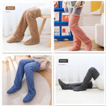 Over Knee High Fuzzy Long Socks Winter Warm Cold Leg Knee Joint Cold-proof Stockings Home Floor Sleeping Socks