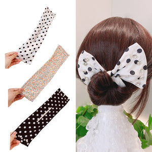 Women Elegant Solid Print Bun Tool