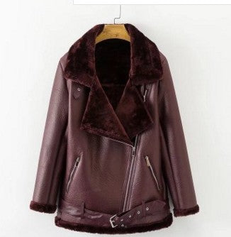 Woman Artificial Fur Zipper Coat