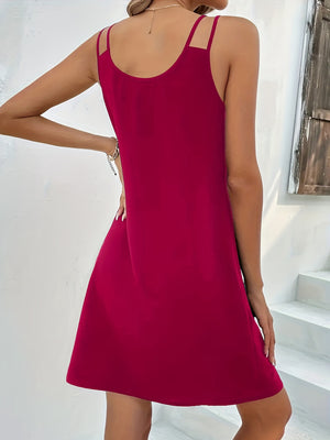 Women Slim Fit Sleeveless Dress