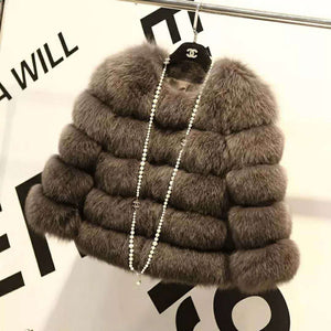 Women Winter Fashion FAUX Fur Coat