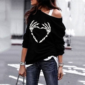 Gothic Skeleton Pattern Sweatshirts