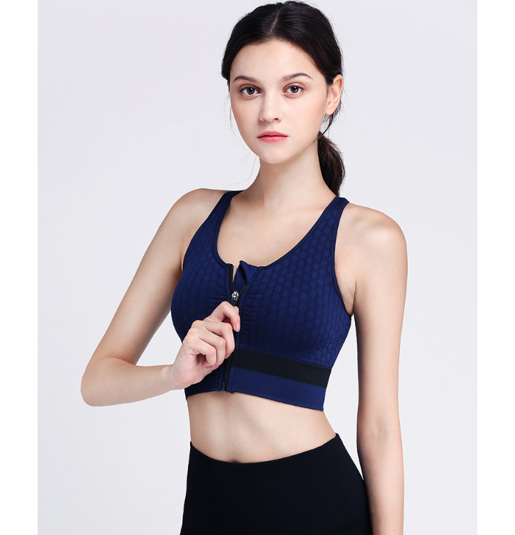 Women Zipper Sports Bra