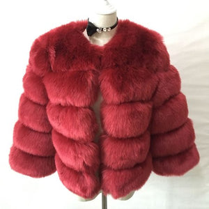 Women Winter Fashion FAUX Fur Coat