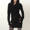 Women Black Novelty Hoodies Dress