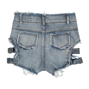 High waist denim shorts