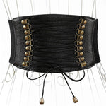 Super wide waist fringed wide belt