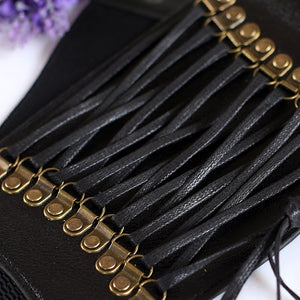 Super wide waist fringed wide belt