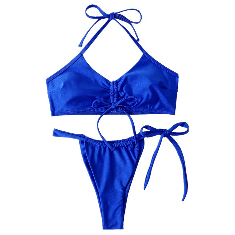 Neck Hanging Two-piece Swimwear Set