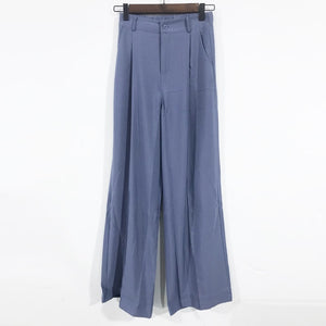 Women Elastic Waist Wide Leg Pant