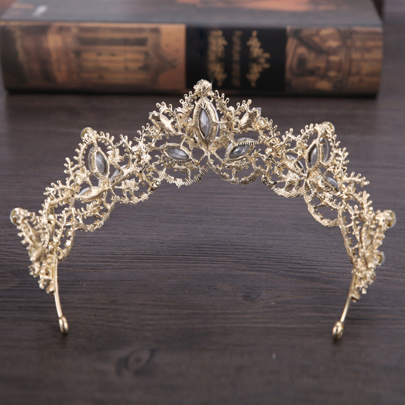 Luxury Crystal AB Bridal Crown Tiara