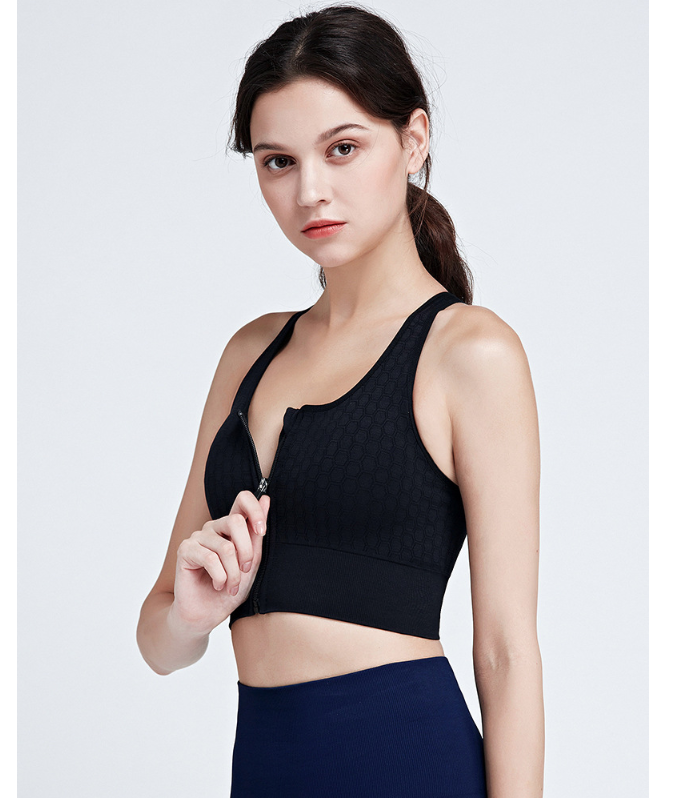 Women Zipper Sports Bra