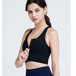 Women Zipper Sports Bra