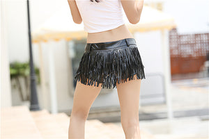 PU leather shorts