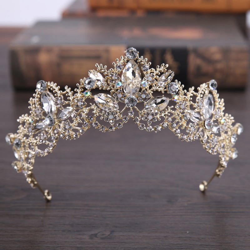 Luxury Crystal AB Bridal Crown Tiara