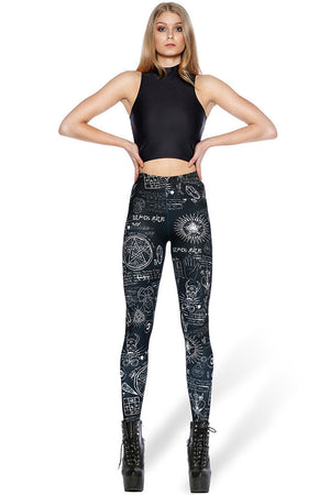 Women Black Skeleton Sexy Leggings