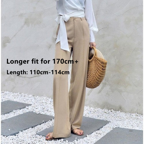 Women Elastic Waist Wide Leg Pant